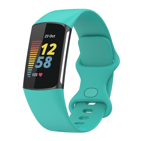 Mintgrøn Mintgrøn kompatibel med Fitbit Charge 5 silikone urrem S