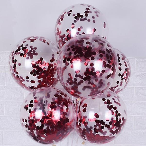 Glitter Confetti Latex Ballonger - Baby Shower Dekoration red