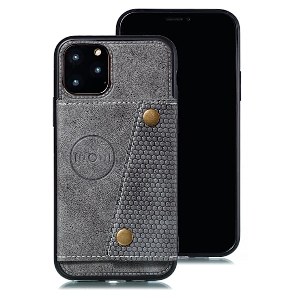 Etui til iPhone 16 Pro grå Wallet med kortholder, fuld krop