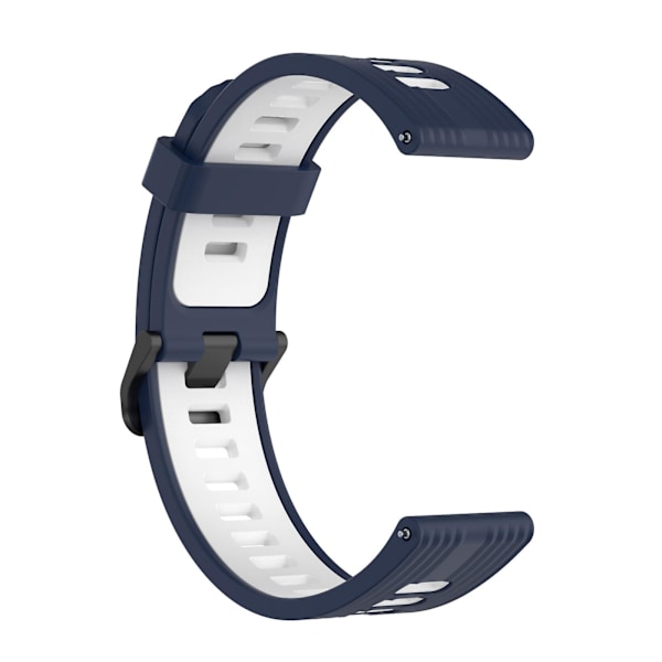 Midnatsblå Hvid Midnatsblå Hvid Silikone Urrem kompatibel med Huawei Watch Gt 3 42mm