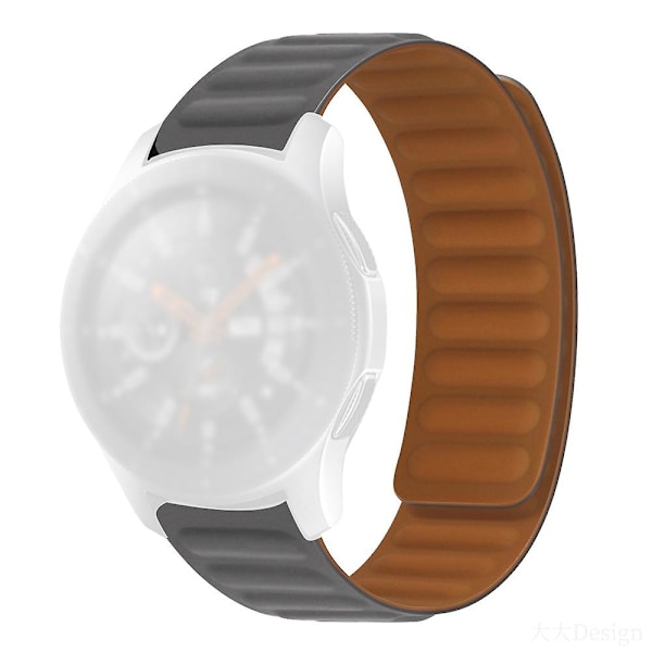Grå Grå Silikon Magnetiskt Klockarmband kompatibelt med Huawei Gt 3 42mm