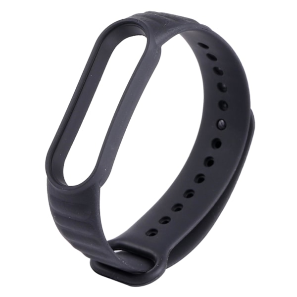 Musta Musta yhteensopiva Xiaomi Mi Band 6 / 5 Universal silikoni kellon ranneke
