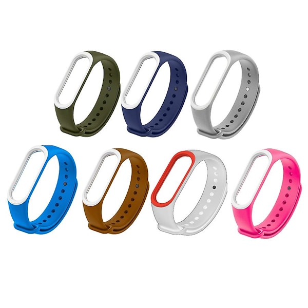 Style 7 Silikoninen ranneke yhteensopiva Xiaomi Mi Band 3 & 4 kanssa
