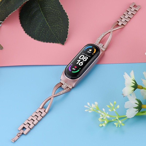 X-format Diamant Legering Klockarmband kompatibelt med Xiaomi Mi Band 6 / 5