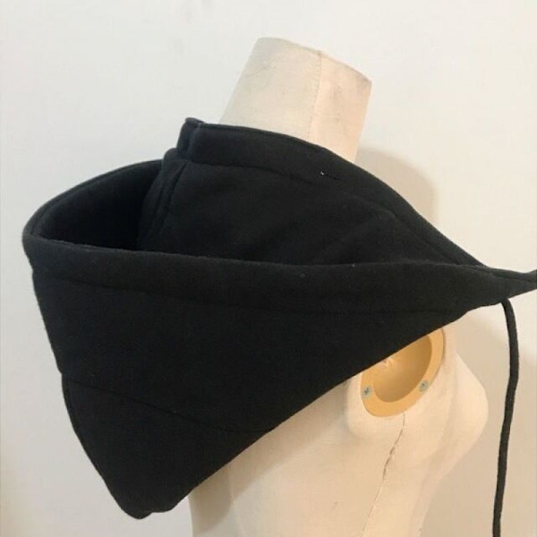 Dame falsk krage Fortykket Trendy Avtakbar Enkelt Kjøp Hoo Removable thickened hat black 51-53