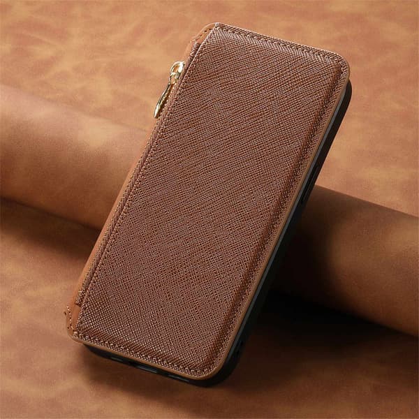 Etui til iPhone 13 Pro Max brun magnetisk cover med sugekop