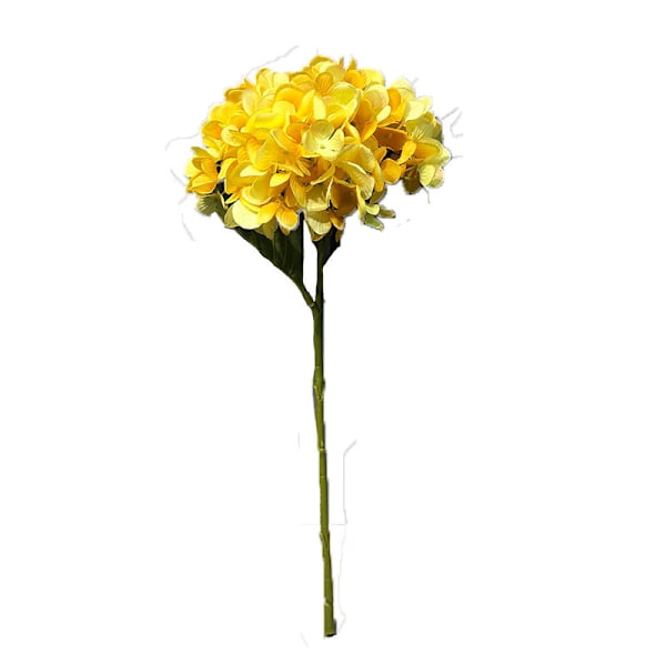 Konstgjord Hortensia Bröllopsbukett Enkel Stjälk med Två Blad Heminredning White,