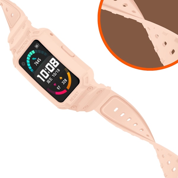 Rosa TPU-klokkereim kompatibel med Huawei Watch Fit / Honor Watch Es