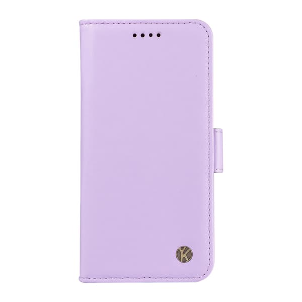 Etui til iPhone 14 Pro Max Lys Lilla Mat Soft-Touch Side Spænde Flip Wallet med Kortholder