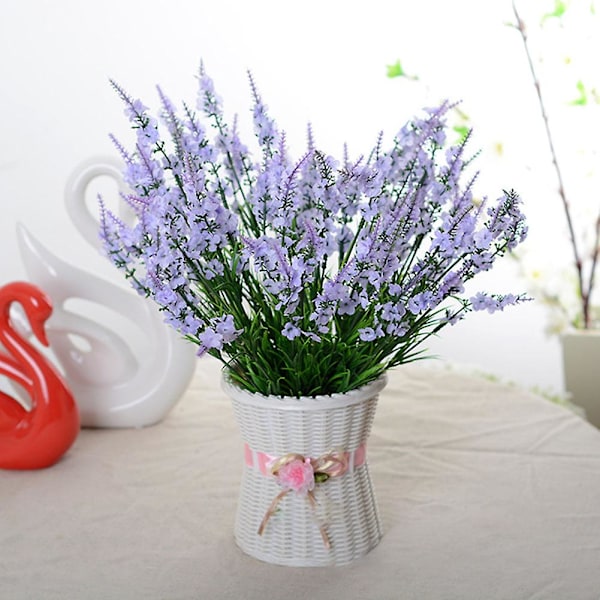 1 kpl Keinotekoinen Laventeli Kukka Puutarha DIY Juhlat Koti Häät Askartelu Pöytäkoriste Dark Purple