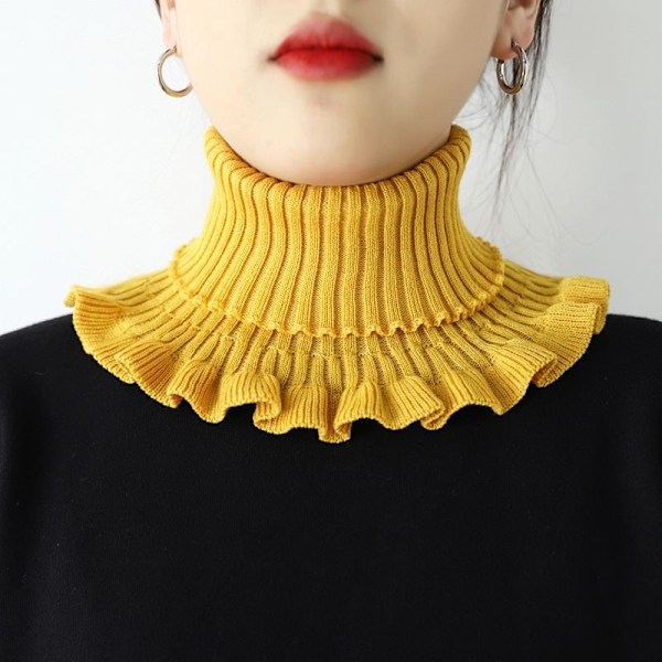 Dame falsk krage Avtakbar halv Cervical Support Varmende Singe yellow