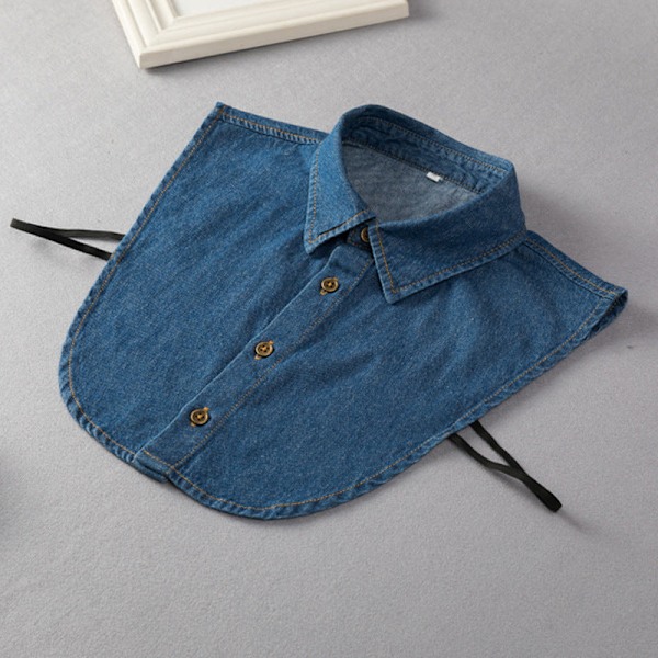 Naisten tekonen kaulus Irrotettava puoli Yhteensopiva farkkupaita D A010 denim [dark blue] S size