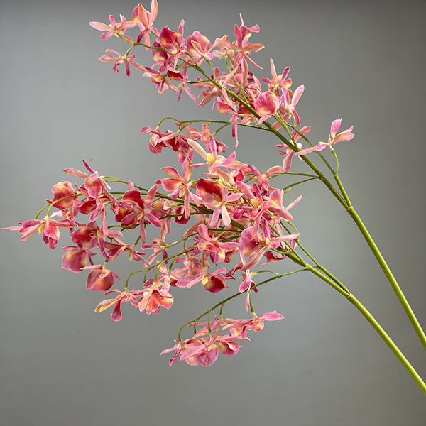 3D-printet edderkoppeorkidé-simuleringsblomst til hjem, hotel, bryllupsdekoration Pink Purple