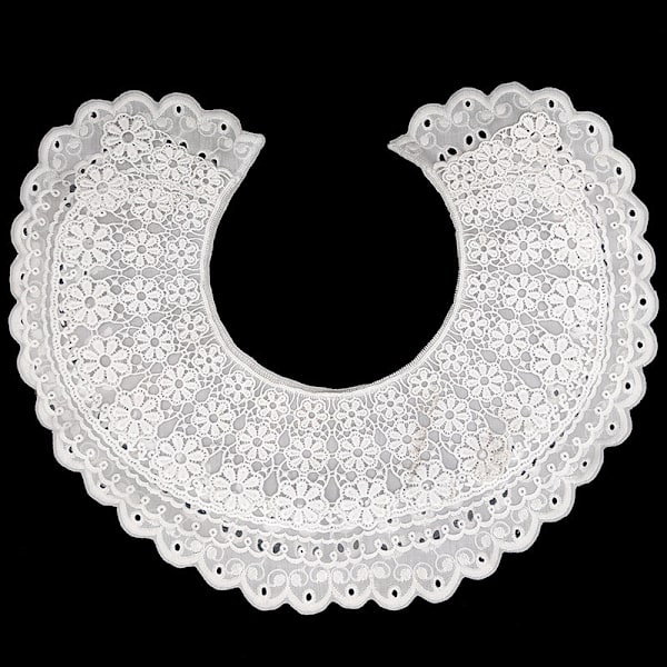 Naisten tekoviulus irrotettava puoli kolmikerroksinen ompeleminen DIY White (scarf)