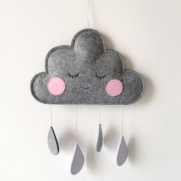 Baby sovrum dekoration-moln Design hängande ornament Grey