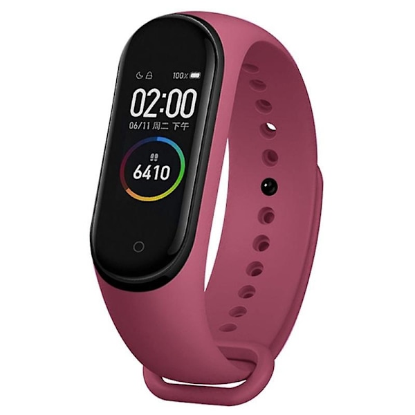 Viininpunainen Yhteensopiva Xiaomi Mi Band 6:n kanssa (ca8856) Silikoni Ranneke