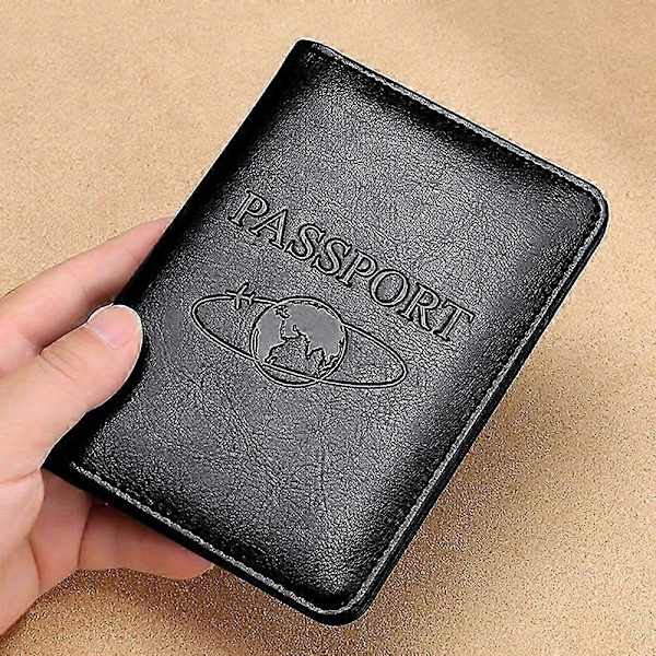 Tp-8296 RFID-passikotelo, monitoiminen aitoa nahkaa oleva matkalompakko korttipaikoilla ja lipputaskulla Coffee