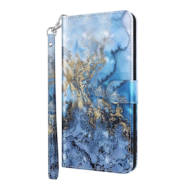 Kotelo iPhone 14 Plus -puhelimelle, Milky Way -painatus ja -maalaus, lompakko korttipidikkeellä ja läpällä