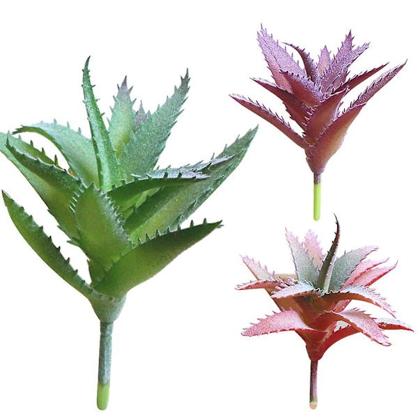 1st Konstgjord Suckulent Växt Falsk Aloe Realistisk DIY Heminredningsarrangemang Green