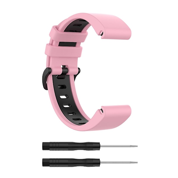 Pinkki Musta Pinkki Musta yhteensopiva Garmin Fenix 6s -rannekkeen kanssa