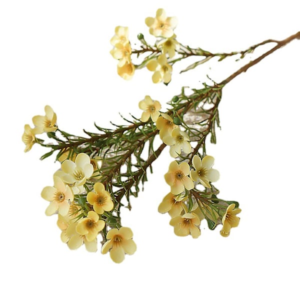 1 stk. Kunstig Blomst Estetisk Høstdekorasjon DIY Australsk Farget Plommeblomst til Soverom Yellow