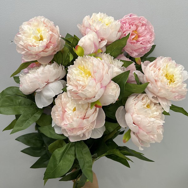 Konstgjorda pionblommor Falska pioner Heminredning Bröllopsrekvisita Trippelpion Light pink 0072