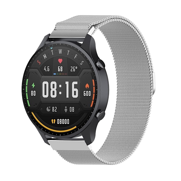 Silver Silver kompatibel med Xiaomi Watch Color 22mm Milan Armbandsur