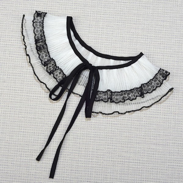 Dame falsk krage Avtakbar halv skulder Avtakbar Versat P09 White
