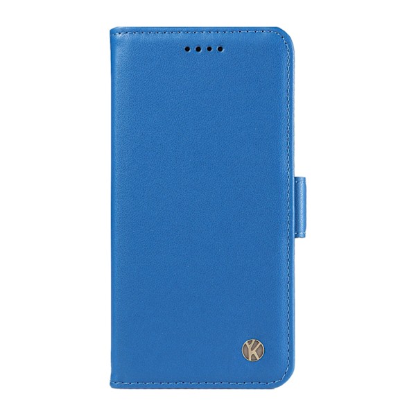 Etui til iPhone 15 Pro Max, himmelblå, matt, myk berøring, sideklips, flip-lommebok med kortholder