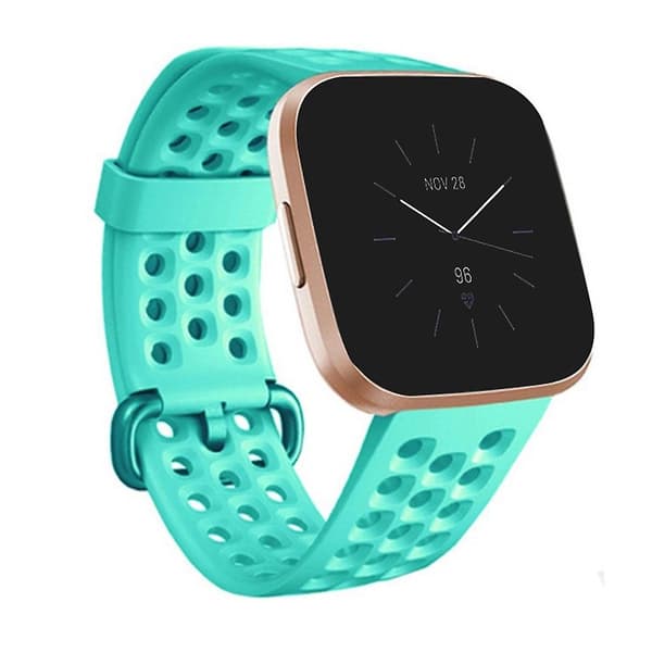 Duck Duck kompatibel med Fitbit Versa 2 Andningsbart Silikon Armband (vit) kompatibel med Fitbit Versa 2