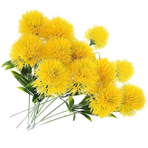 12 st Realistiska Konstgjorda Maskrosgrenar Falska Maskrosor Låtsasblommor