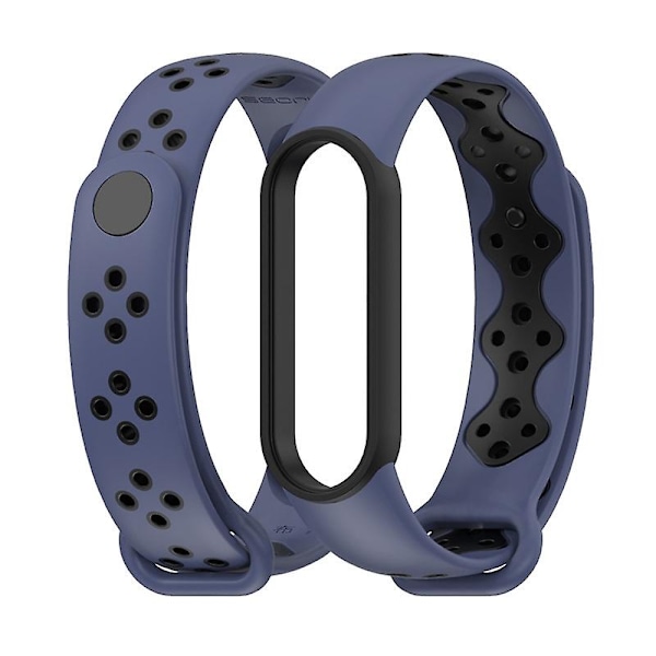 Midnattsblå Svart Midnattsblå Svart TPU Klokkereim kompatibel med Xiaomi Mi Band 6 / 5