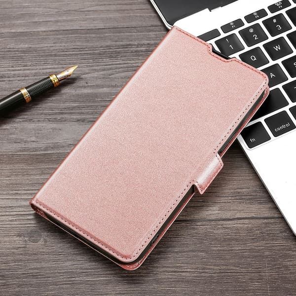 Etui til iPhone 15 Pro Max Rosaguld Wallet med Kortholder Stand Flip