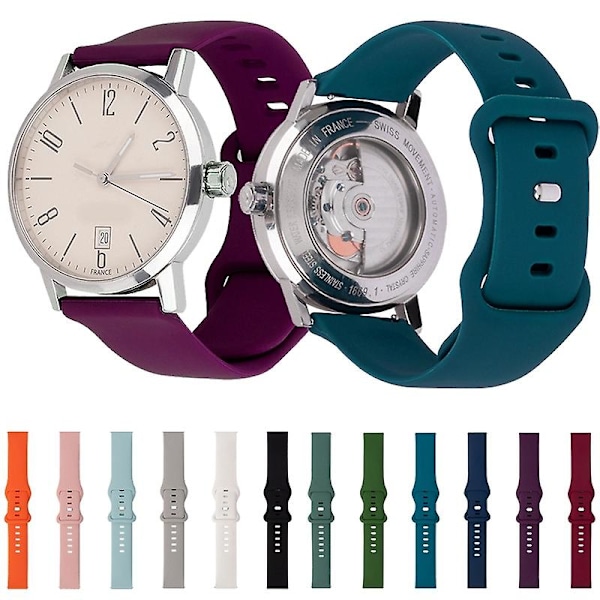 Sort Sort Silikonerem kompatibel med Garmin Vivoactive 3