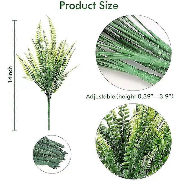 10 Bunter Kunstige Lavendelblomster Kunstige Blomster og Planter UV-bestandig Plast Lilla Falsk for Hjemmeinnredning Vårhage Gård Green Stem 12 Pcs
