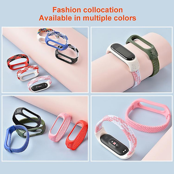 Sort Sort kompatibel med Xiaomi Mi Band Nylon Urrem, Størrelse: xs 140mm Xs 140mm