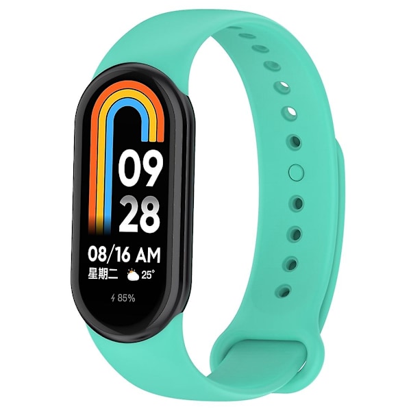 Blågrön Silikonplugg Klockarmband kompatibelt med Xiaomi Mi Band 8