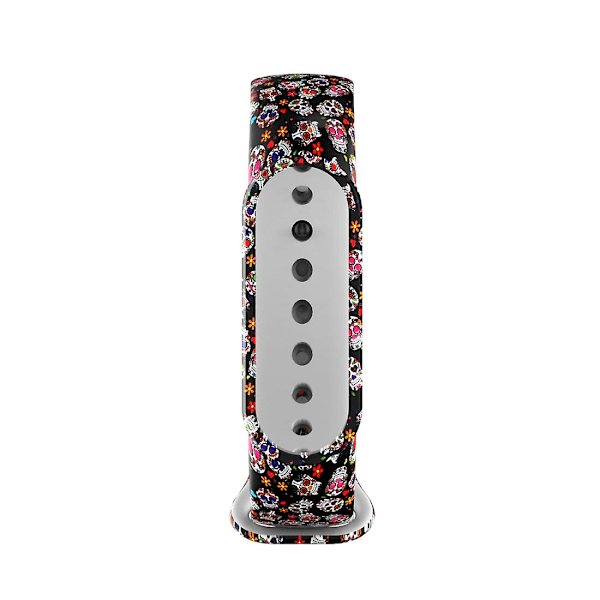Färgglatt Skelett Färgglatt Skelett kompatibelt med Xiaomi Mi Band 5 Tpuwatchband