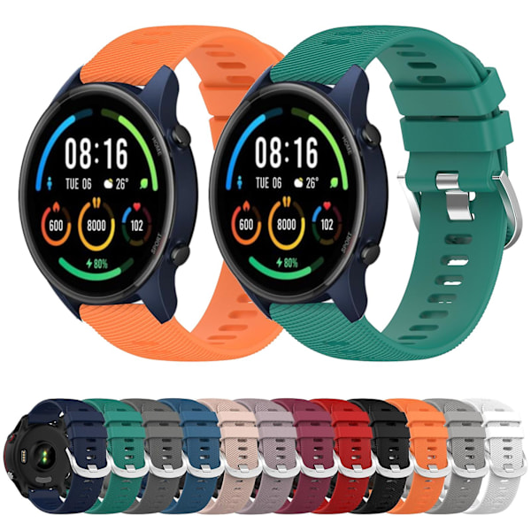 Keskiyönsininen Pehmeä Silikoni Kellonranneke yhteensopiva Xiaomi Mi Watch Color 2:n kanssa