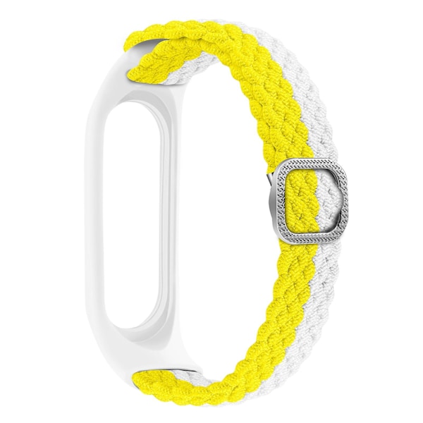 Gul Vit Gul Vit Flätat Klockarmband kompatibelt med Xiaomi Mi Band 4 / 3