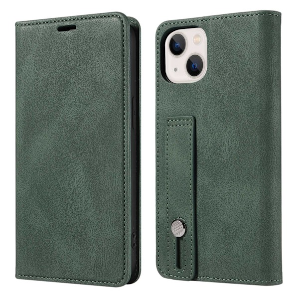 Etui til iPhone 15 Pro MAX grøn håndledsflip