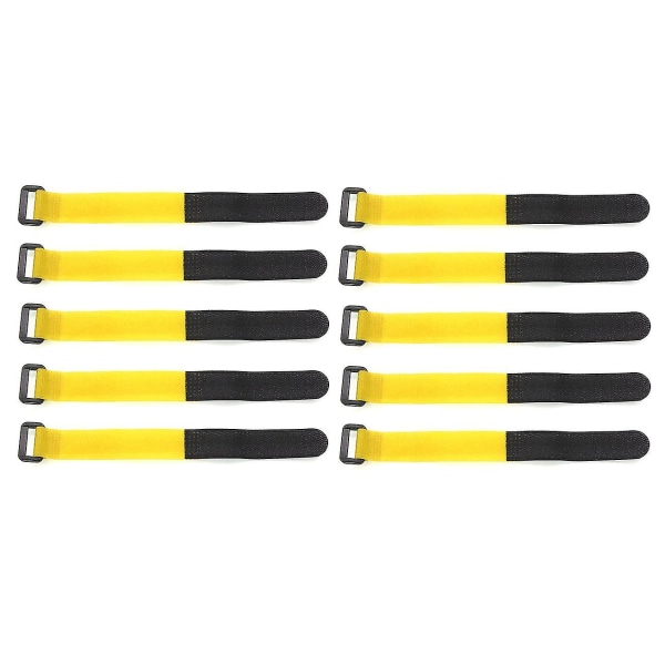 Nytt 10 st 25 cm Lipo batteribinderkabel Antisladd band, gul