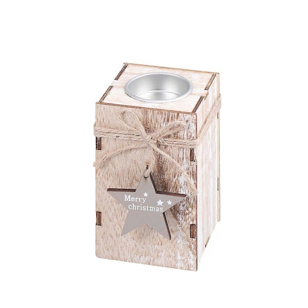 Mini Telysholdere i Tre - Rustikke 7x12cm Holdere