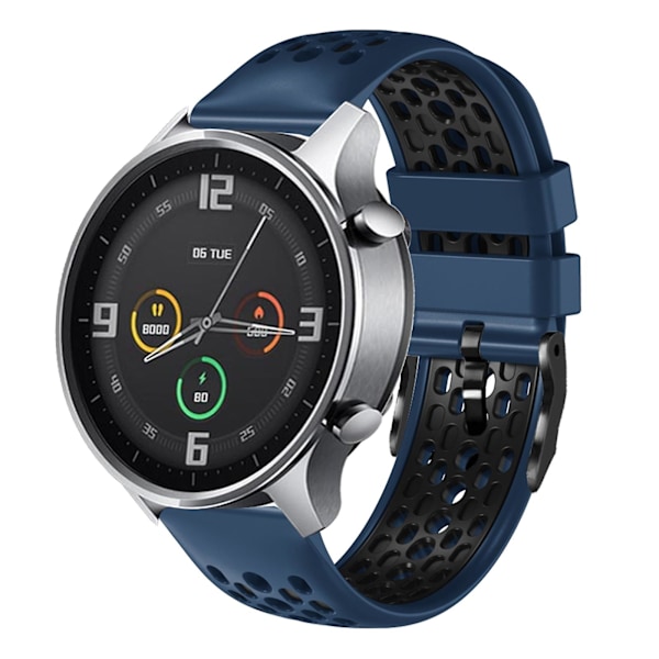 Midnattsblå Svart Midnattsblå Svart Andningsbart Silikonarmband kompatibelt med Xiaomi Mi Watch Color