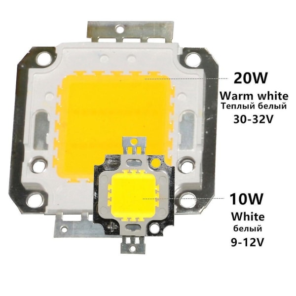 Dc12v/32v Smart Ic Cob LED Diode Bead Bulb Lampa - Utomhusspotlight White 20W(30-36V)