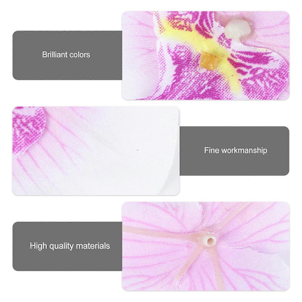 20 st Bröllopsbuketter Falsk Phalaenopsis Blomma Konstgjord Phalaenopsis Blomma Bröllopsdekor