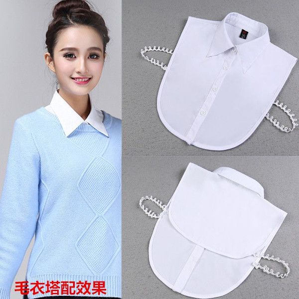 Dame falsk krave Sweater Dekoration Koreansk Stil Xuefang White collar average size 37-70kg