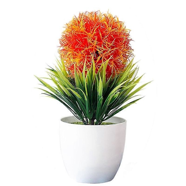 Imiteret Løvemund Blomst Bonsai Delikat Udsøgt Syntetisk Kunstig Altan Blomsterpotte til Bryllup Orange
