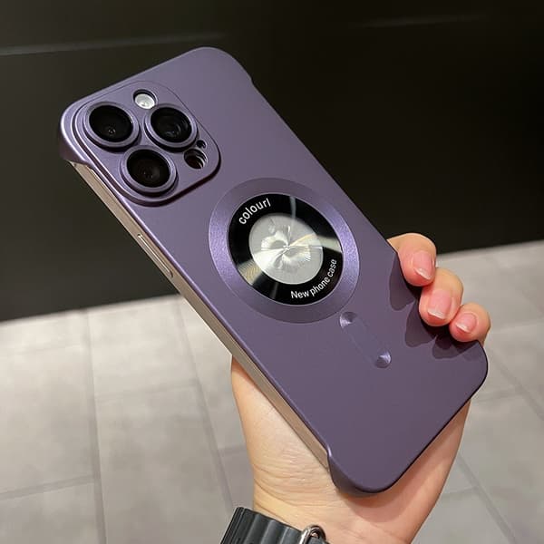 Etui til iPhone 13 Pro Max Magnetisk Linsedetalj Slank Profil Lilla