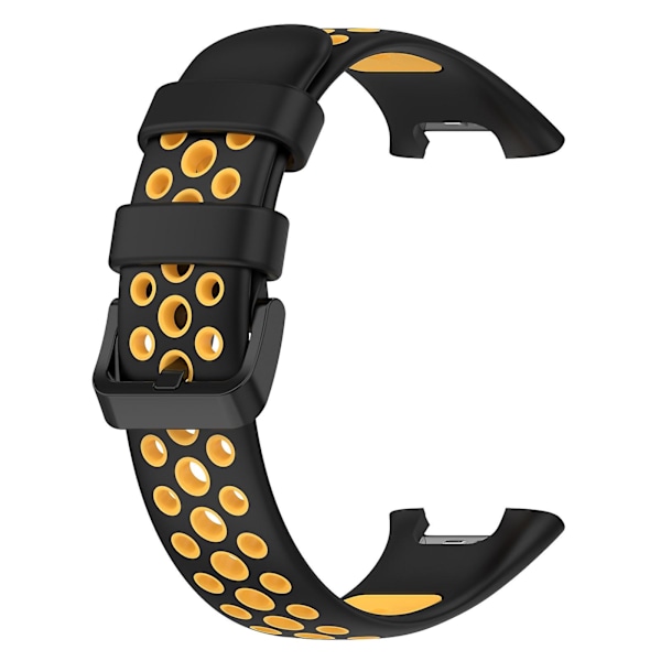 Svart Gul Svart Gul Tvåfärgat Andningsbart Silikonarmband